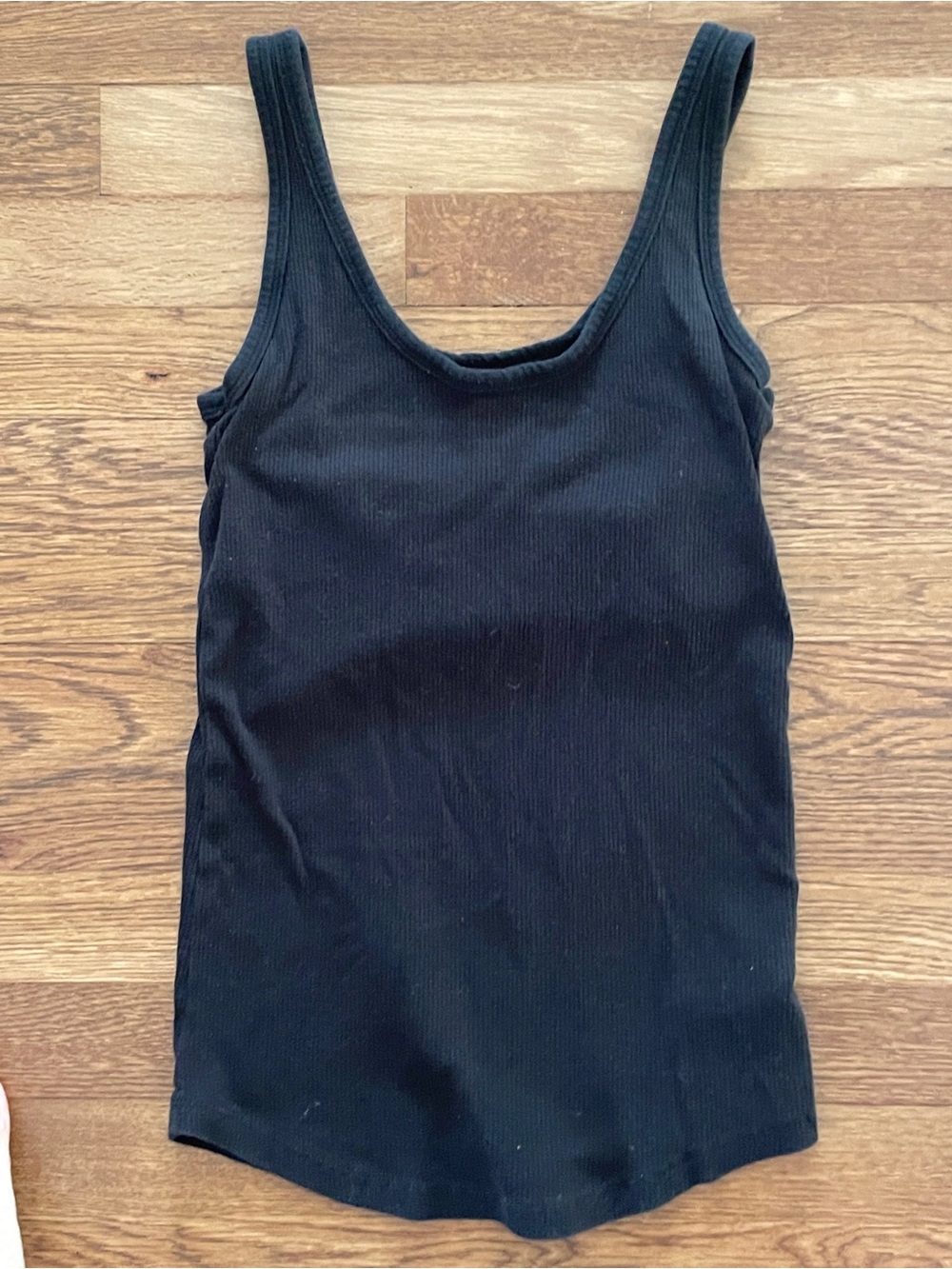 Gapbody forever favorite Women's Black Ribbed Scoop Tank Top small